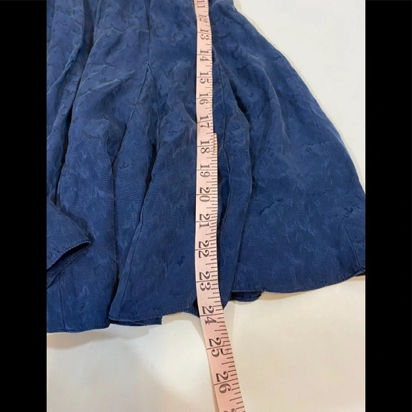 Rebecca Taylor Blue Silk Strapless Ocean Dress - Picture 10 of 11